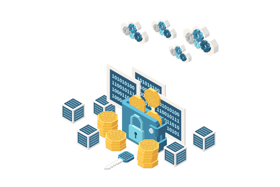 Cryptocurrency wallet development illustration