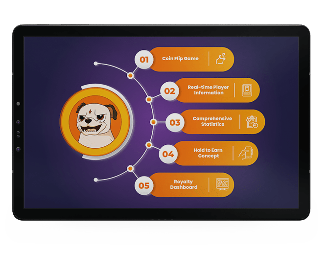 Krypto Flip features including VRF fairness, H2E NFTs, and multi-chain support