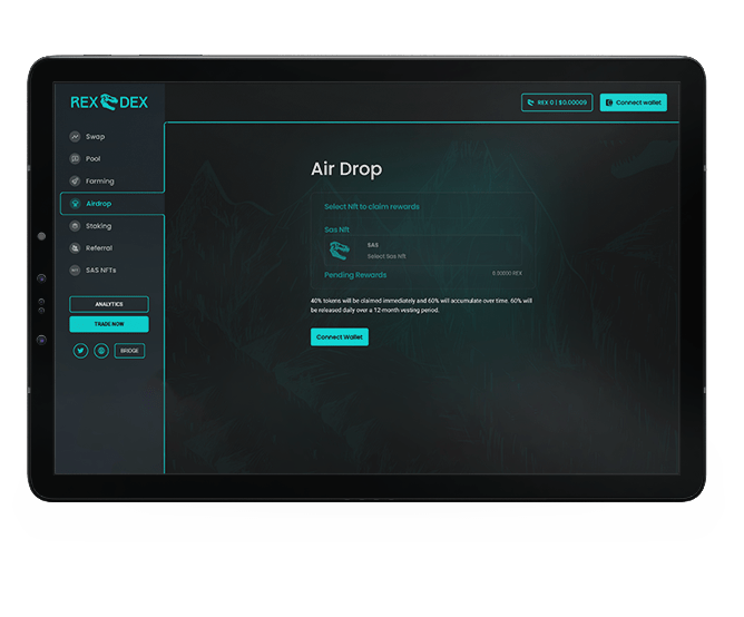 RexDex Finance liquidity and trading interface
